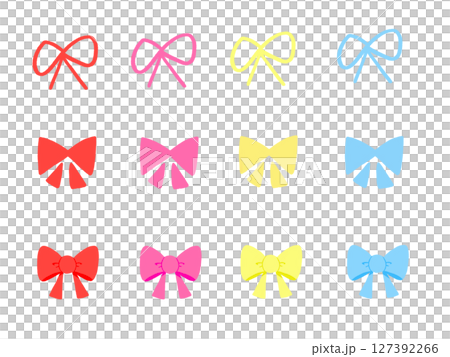 かわいい リボン イラストセット 127392266