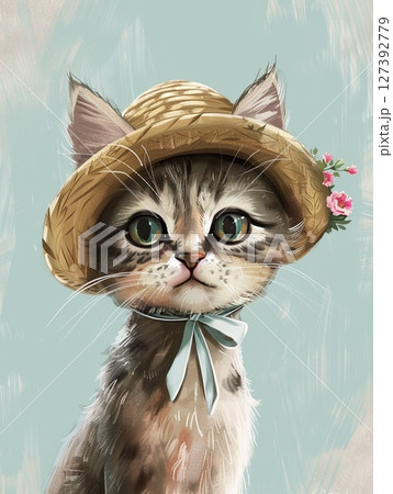 猫麦わら 127392779