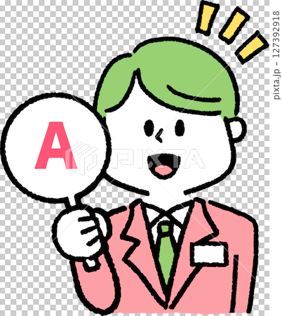 アンサーマークを持つスーツの男性 アンサーマークを持つスーツの男性 127392918