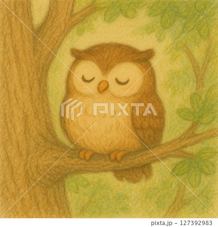 フクロウ ふくろう 梟 127392983