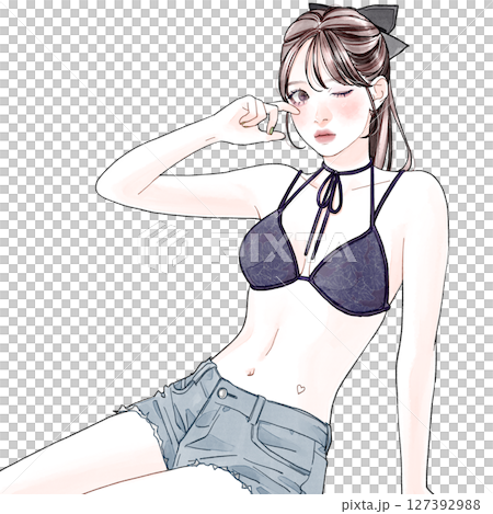 スタイルが良い女の子 127392988