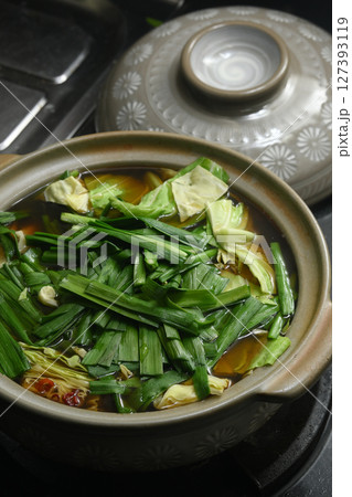 ニラたっぷりのもつ鍋 ニラたっぷりのもつ鍋 127393119