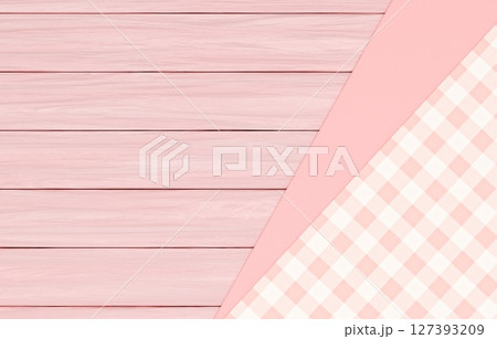 背景素材_木のテーブルと布_ピンク 背景素材_木のテーブルと布_ピンク 127393209