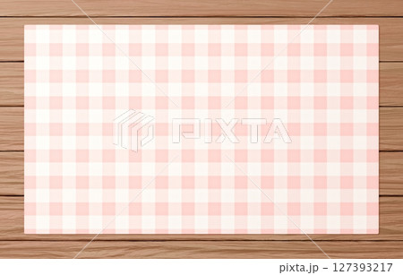 背景素材_木のテーブルと布_ピンク 背景素材_木のテーブルと布_ピンク 127393217
