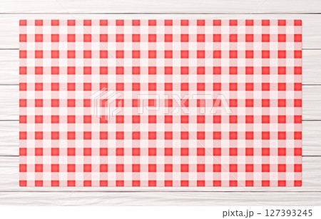 背景素材_木のテーブルと布_赤 背景素材_木のテーブルと布_赤 127393245