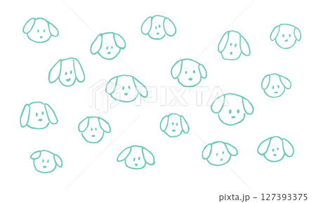 いろいろな犬のイラスト 手描き素材 いろいろな犬のイラスト 手描き素材 127393375