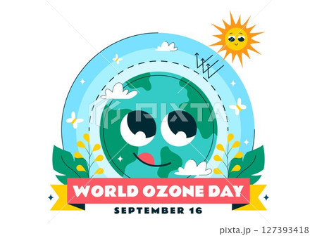 World Ozone Day Vector Illustration on September 16 to Raise Public Awareness About the Earth Ozone Layer and Protecting the Environment Background World Ozone Day Vector Illustration on September 16 to Raise Public Awareness About the Earth Ozone Layer and Protecting the Environment Background 127393418