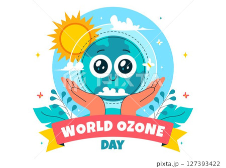 World Ozone Day Vector Illustration on September 16 to Raise Public Awareness About the Earth Ozone Layer and Protecting the Environment Background World Ozone Day Vector Illustration on September 16 to Raise Public Awareness About the Earth Ozone Layer and Protecting the Environment Background 127393422