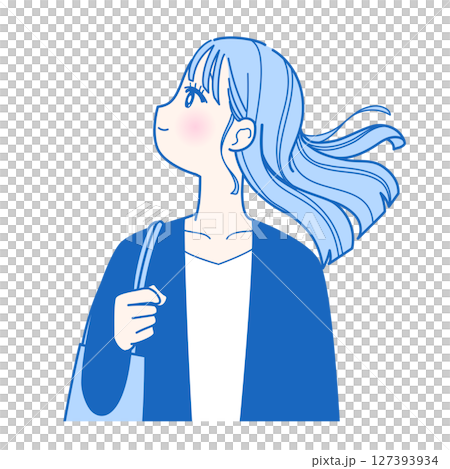 美髮的年輕女子 美髮的年輕女子 127393934