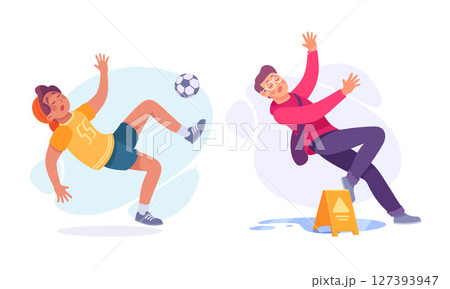 This piece highlights Youth Soccer Skills intertwined with Slip Hazard Humor for added enjoyment 127393947