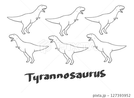 ティラノサウルスのイラスト 127393952