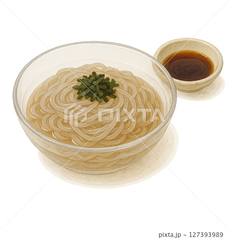 夏を代表する食べ物のイラスト素材 127393989