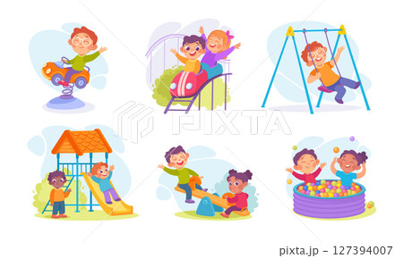 Enjoyable and exciting Childhood Activities at the Playground for every kid and family 127394007