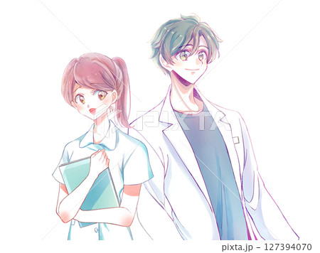 爽やかな雰囲気の男女　医療 127394070