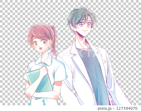 爽やかな雰囲気の男女　医療 127394070