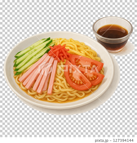 夏を代表する食べ物のイラスト素材 127394144