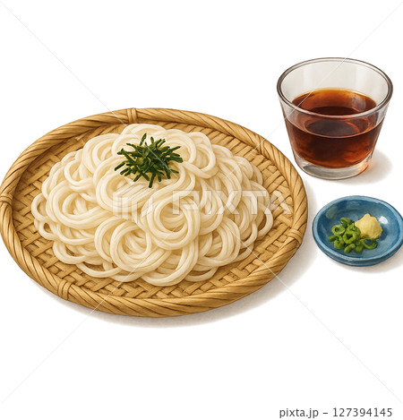 夏を代表する食べ物のイラスト素材 127394145