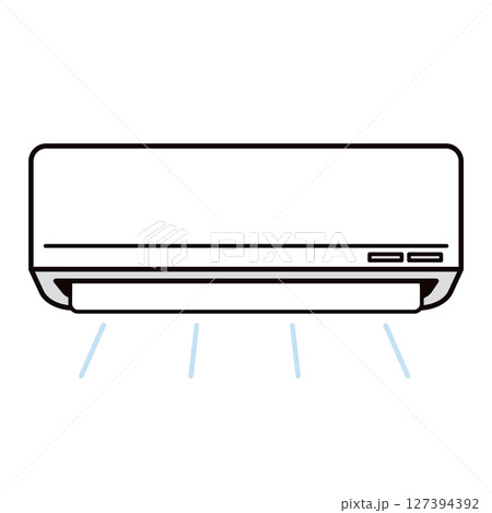 エアコン稼働のシンプルなイラスト エアコン稼働のシンプルなイラスト 127394392