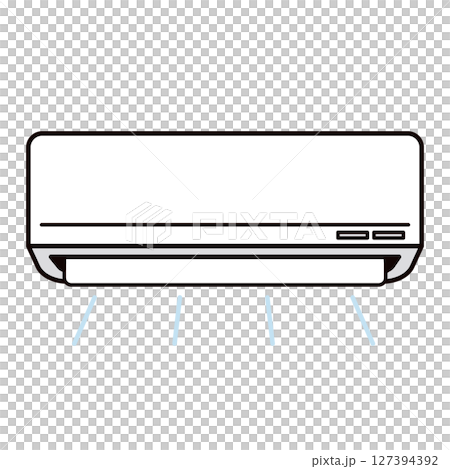 エアコン稼働のシンプルなイラスト エアコン稼働のシンプルなイラスト 127394392