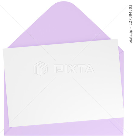 3Dイラスト_レターセット_紫 127394503