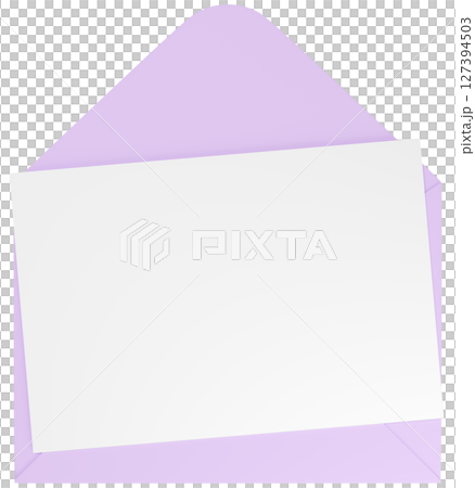 3Dイラスト_レターセット_紫 127394503