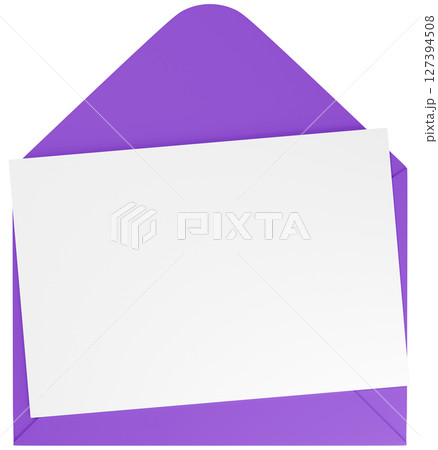 3Dイラスト_レターセット_紫 3Dイラスト_レターセット_紫 127394508