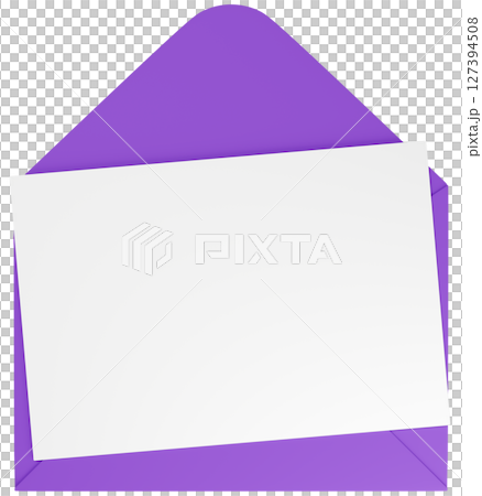 3Dイラスト_レターセット_紫 3Dイラスト_レターセット_紫 127394508