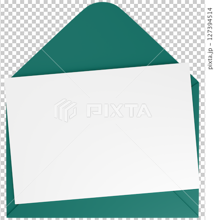 3Dイラスト_レターセット_緑 127394514