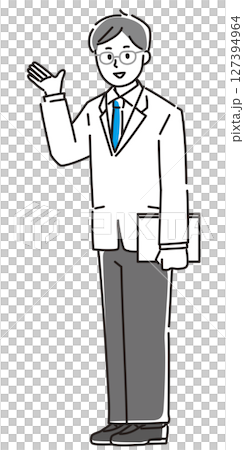 男醫生指導的全身插畫 男醫生指導的全身插畫 127394964