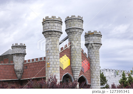 Legoland Discovery Center building with towers resembling a castle Legoland Discovery Center building with towers resembling a castle 127395341