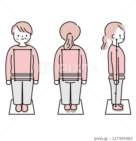 女正しい姿勢の女性 女正しい姿勢の女性 127395462