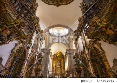 Ornate pipe organs decorating the interior of Igreja Matriz de Cabeceiras de Basto in Portugal Ornate pipe organs decorating the interior of Igreja Matriz de Cabeceiras de Basto in Portugal 127395543