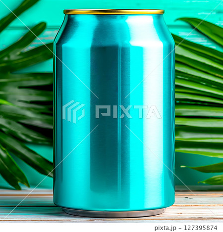 A can of beer sitting on top of a wooden table A can of beer sitting on top of a wooden table 127395874