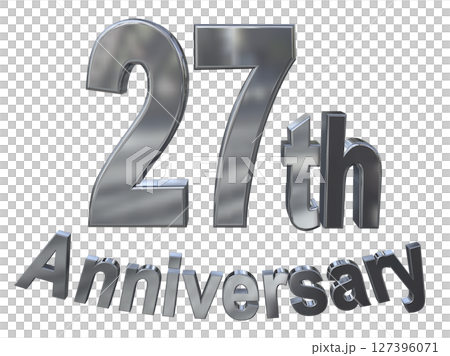 3DCG text "27th Anniversary/27th Anniversary Mark Sparkle" 127396071