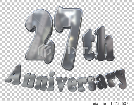 3DCG text "27th Anniversary/27th Anniversary Mark Sparkle" 127396072