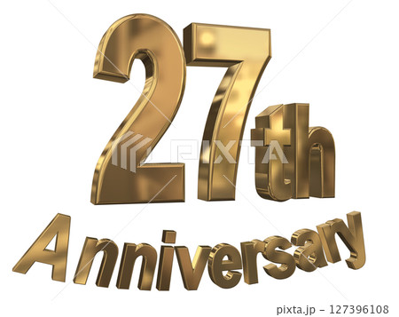 3DCG文字「27th Anniversary/27周年マークキラキラ」 3DCG文字「27th Anniversary/27周年マークキラキラ」 127396108