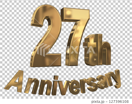 3DCG文字「27th Anniversary/27周年マークキラキラ」 3DCG文字「27th Anniversary/27周年マークキラキラ」 127396108
