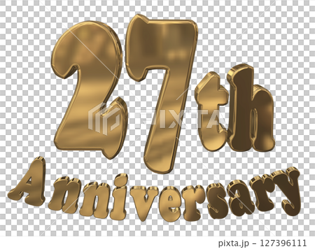3DCG文字「27th Anniversary/27周年マークキラキラ」 3DCG文字「27th Anniversary/27周年マークキラキラ」 127396111