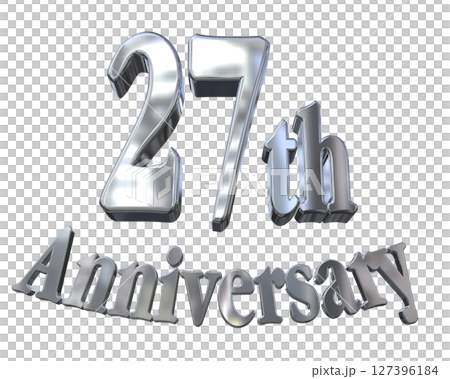 3DCG文字“27週年/27週年紀念馬克·斯帕克” 3DCG文字“27週年/27週年紀念馬克·斯帕克” 127396184