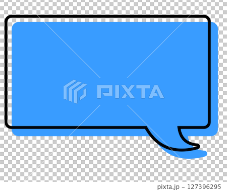 Simple speech bubble with misaligned lines - Rectangle 127396295