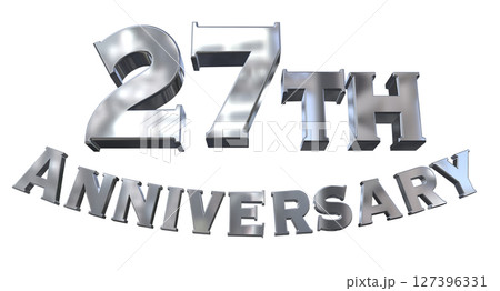 3DCG文字「27th Anniversary/27周年マークキラキラ」 127396331