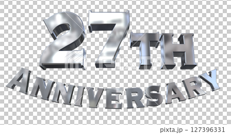 3DCG文字「27th Anniversary/27周年マークキラキラ」 127396331