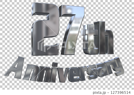 3DCG text "27th Anniversary/27th Anniversary Mark Sparkle" 127396514