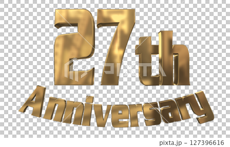 3DCG text "27th Anniversary/27th Anniversary Mark Sparkle" 127396616