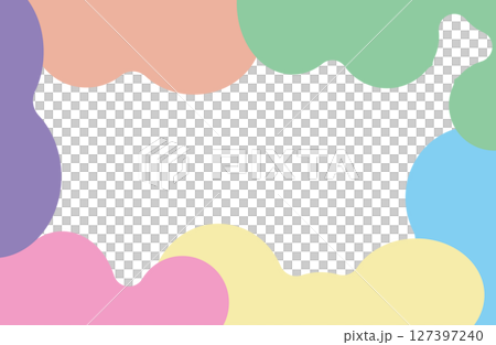Fluffy colorful frame (pastel colors) 127397240