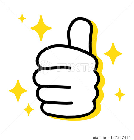 グッド　ハンドサイン　イラスト素材 127397414
