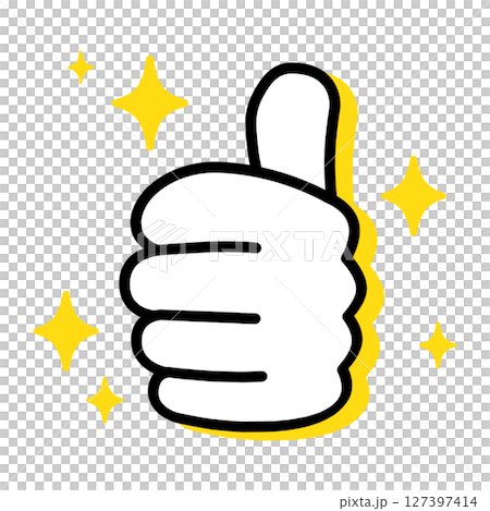 グッド　ハンドサイン　イラスト素材 127397414