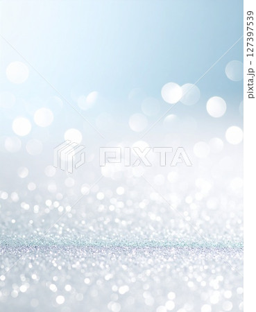 キラキラと輝く水色と銀、シルバーの背景素材 キラキラと輝く水色と銀、シルバーの背景素材 127397539