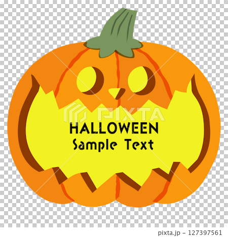 ハロウィンのかぼちゃのコピースペース有のイラスト素材 127397561