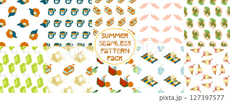 Summer Seamless Pattern Pack 127397577